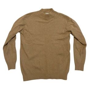 Vintage Jaeger Camelhair Lambswool Cashmere Mock Neck Sweater Small